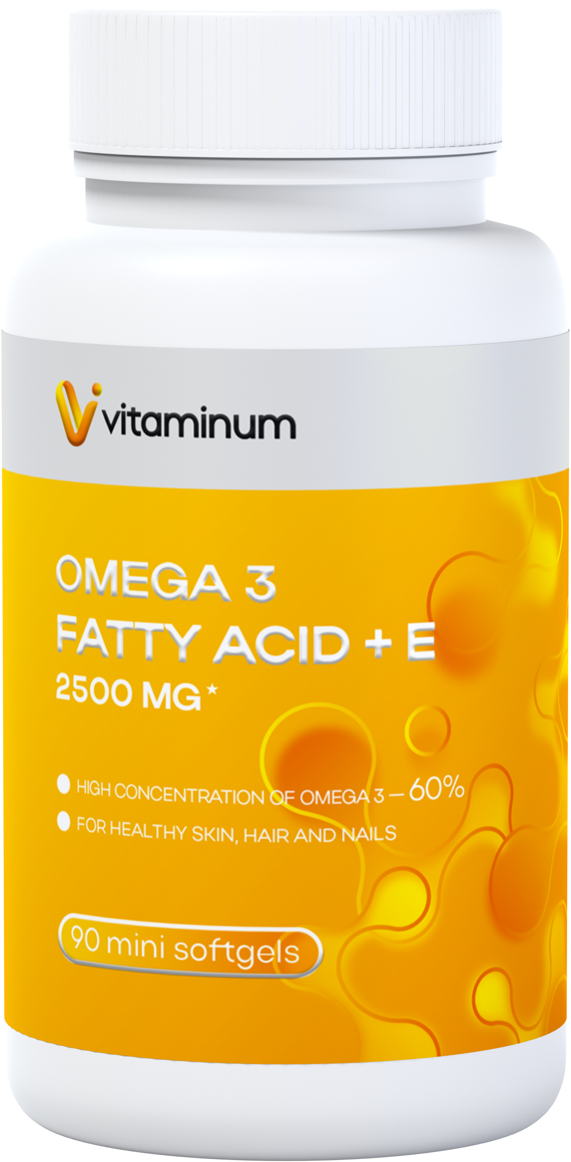  Vitaminum ОМЕГА 3 60% + витамин Е (2500 MG*) 90 капсул 700 мг   в Белогорске
