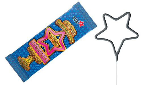  Бенгальские свечи фигурные 2 шт "Звездочка"  в Белогорске